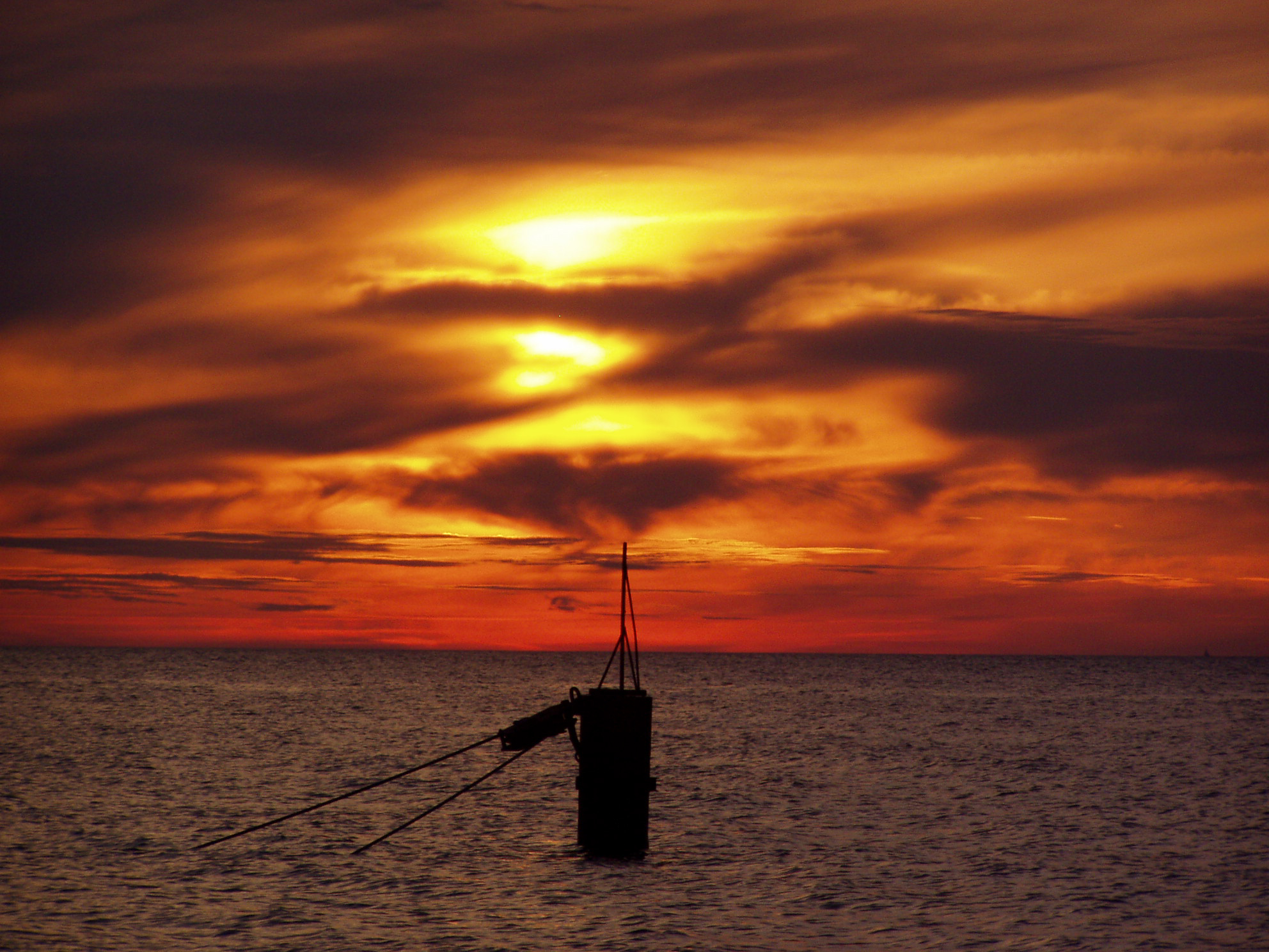 Sonnenuntergang am Strand von Pobierowo